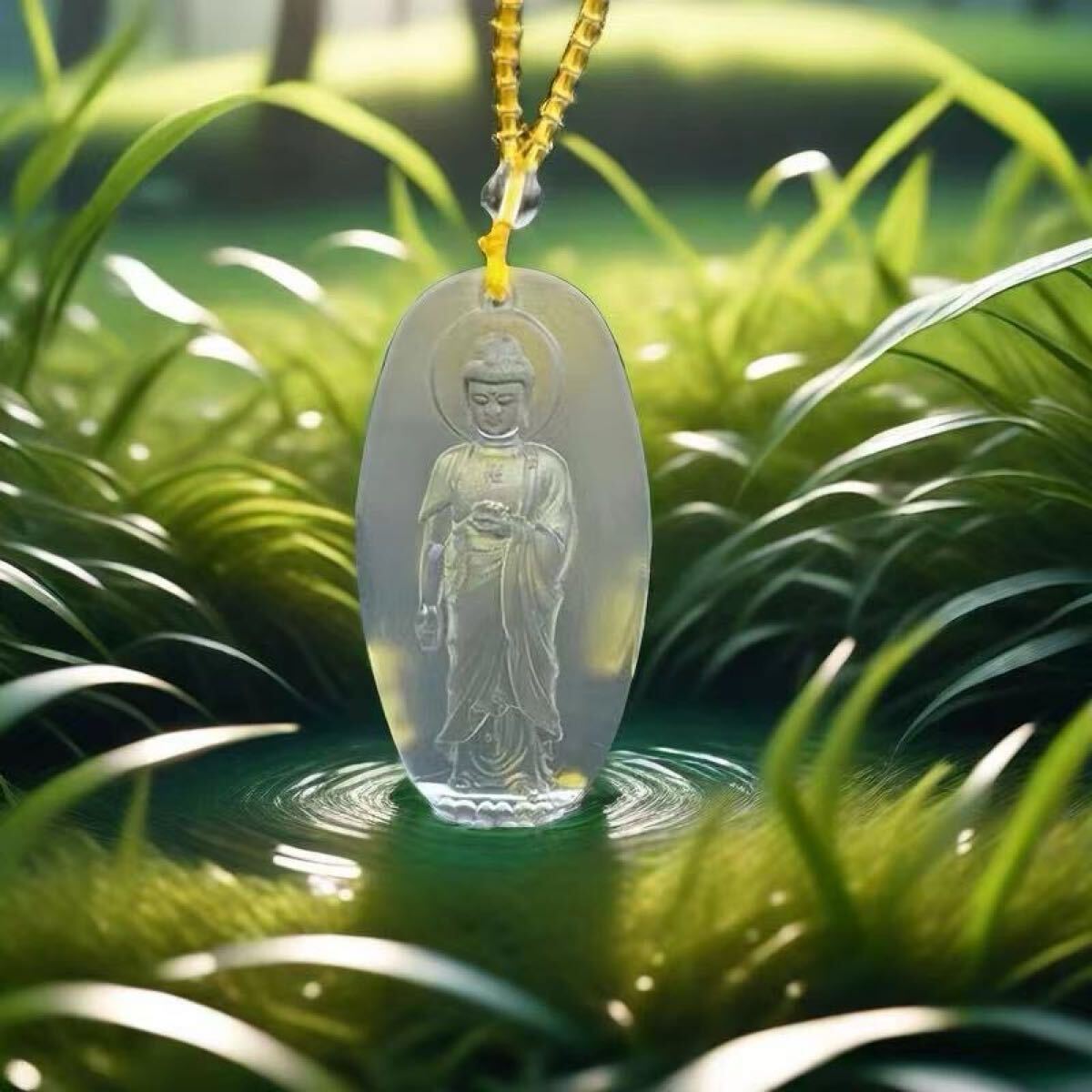 送料無料 阿弥陀如来彫刻 仏像座像 古法琉璃 縁起物 根付 ストラップ お守り 工芸品材質 琉璃です。本体約5.5cm拍卖