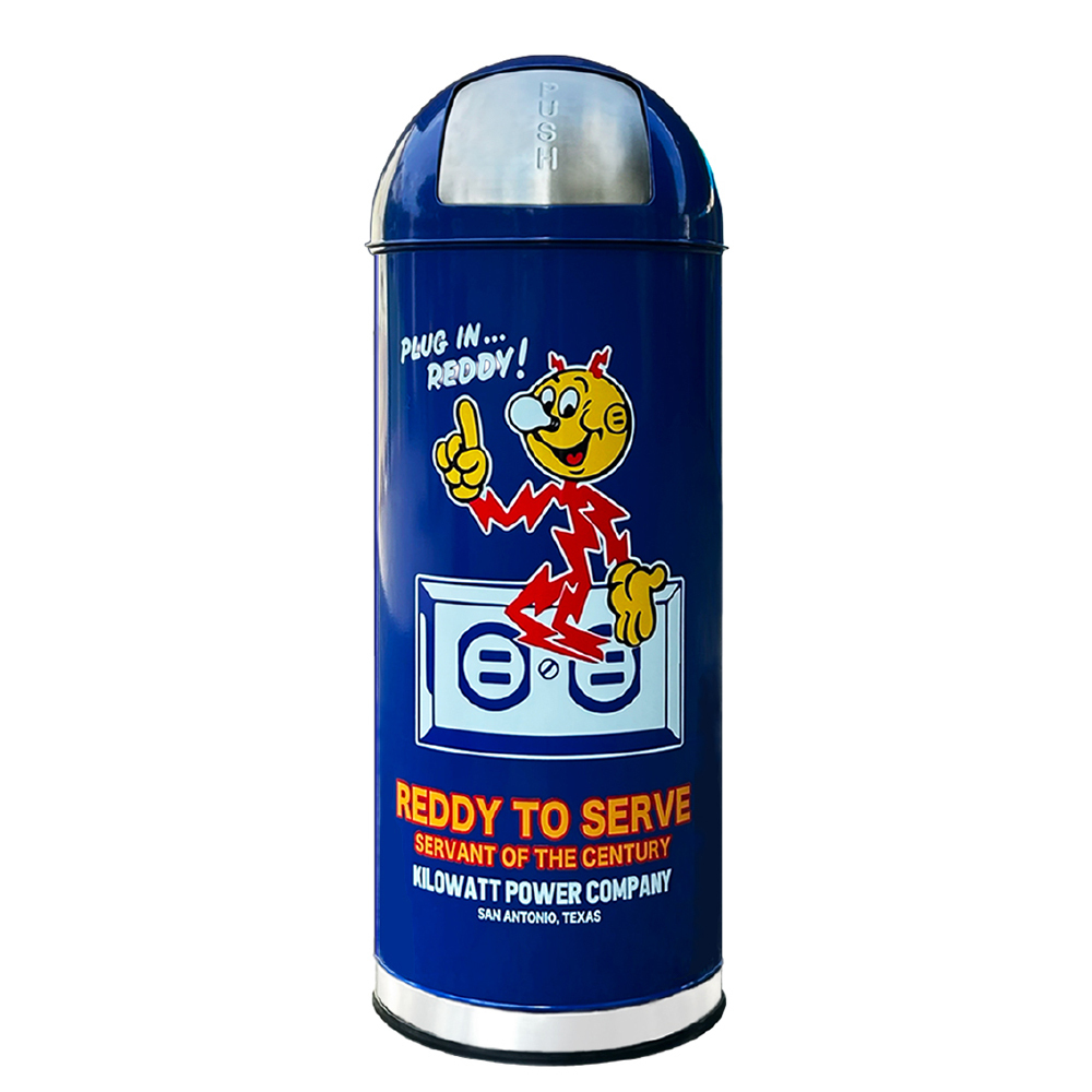 【53L スチール製 ダストボックス 】REDDY KILOWATT(BL) / ゴミ箱 レディキロワット アメリカン雑貨 CHOPPRES拍卖
