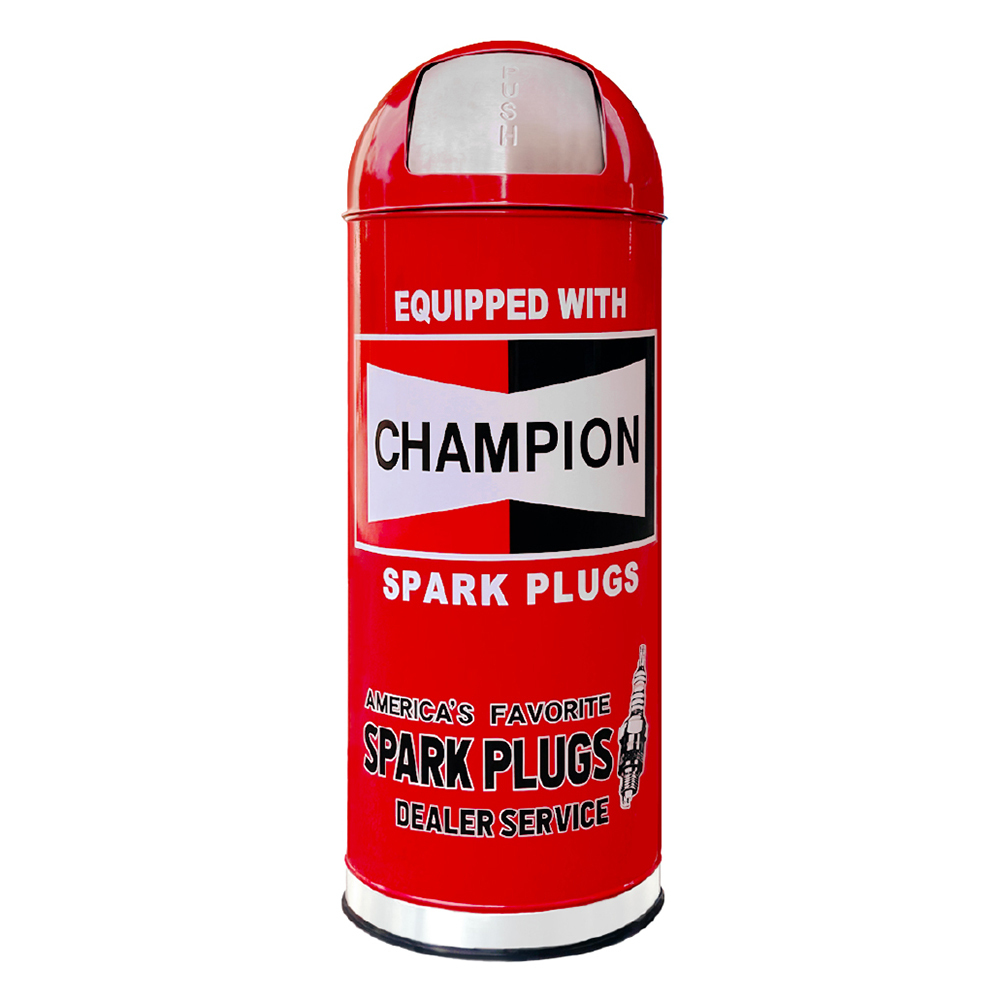 【53L スチール製 ダストボックス 】CHAMPION(RD) / ゴミ箱 チャンピオン アメリカン雑貨 CHOPPRES拍卖