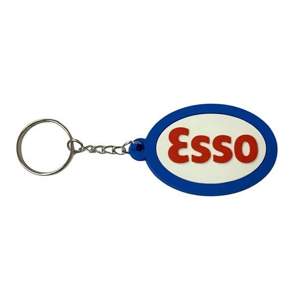 ラバー キーホルダー エッソ ロゴ ESSO キーリング アメリカン雑貨拍卖