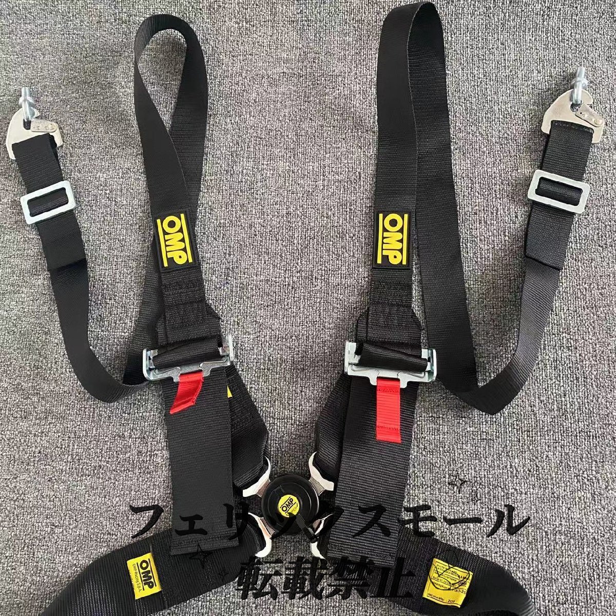 ◆新品◆OMP◆4点レーシングシートベルト シートベルト カーシートベルト◆ブラック◆拍卖