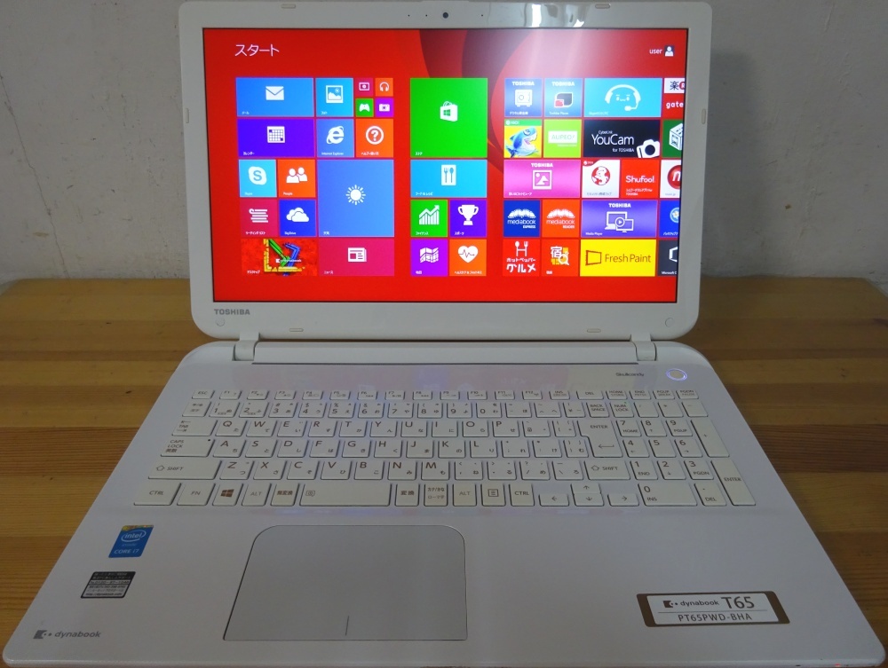 東芝ノートパソコン dynabook T65/PWD/Core i7-5500U 2.4GHz/8GB/1000GB/BD/中古特価良品拍卖