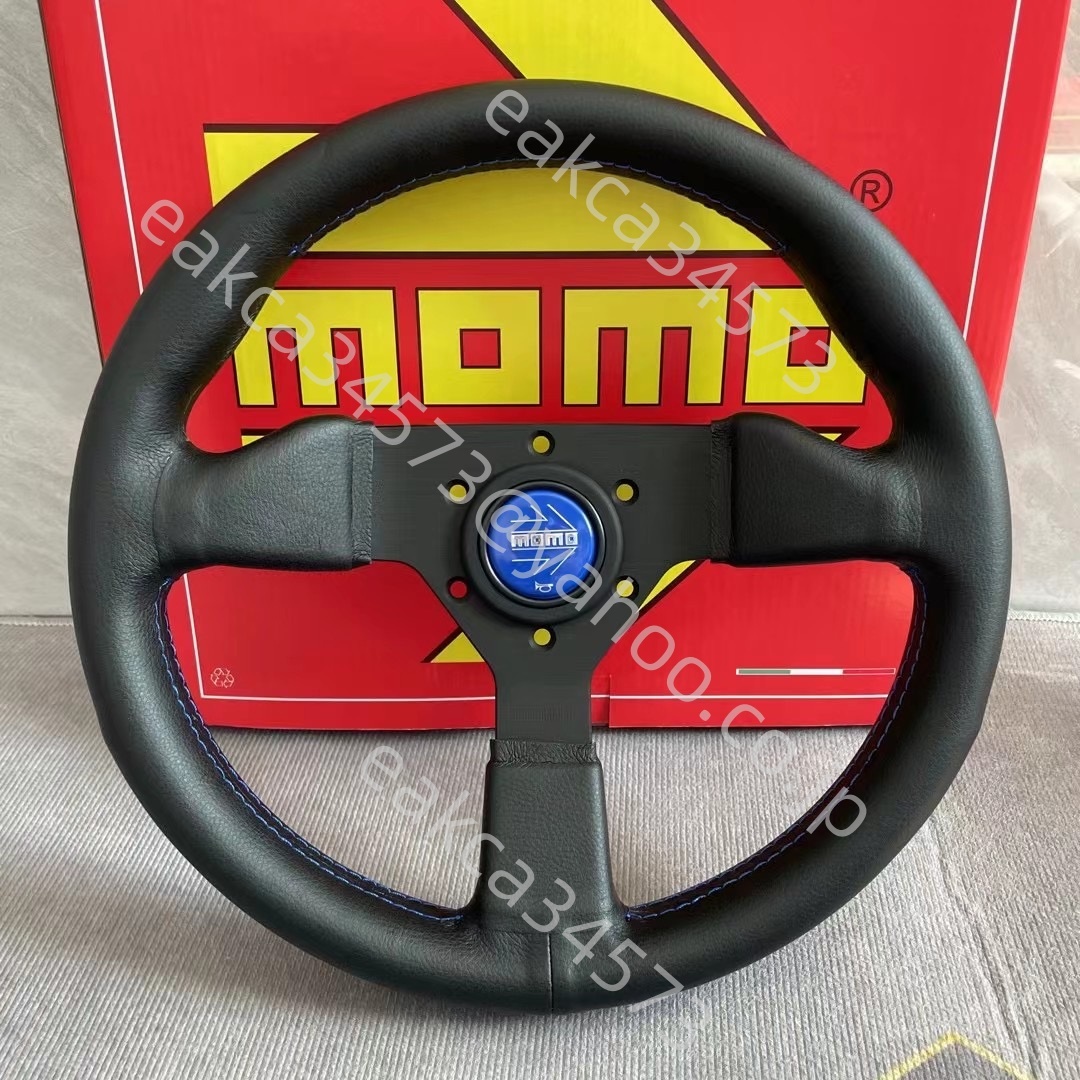 MOMO ステアリング ハンドル本体 V2 競技用改装ハンドルホイール 13インチ 330mm 青 ★044拍卖