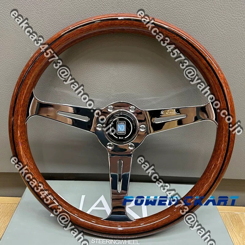 NARDI ナルディ ステアリング 桃木調 ポリッシュ 車ハンドル 350mm 14インチ ★020拍卖