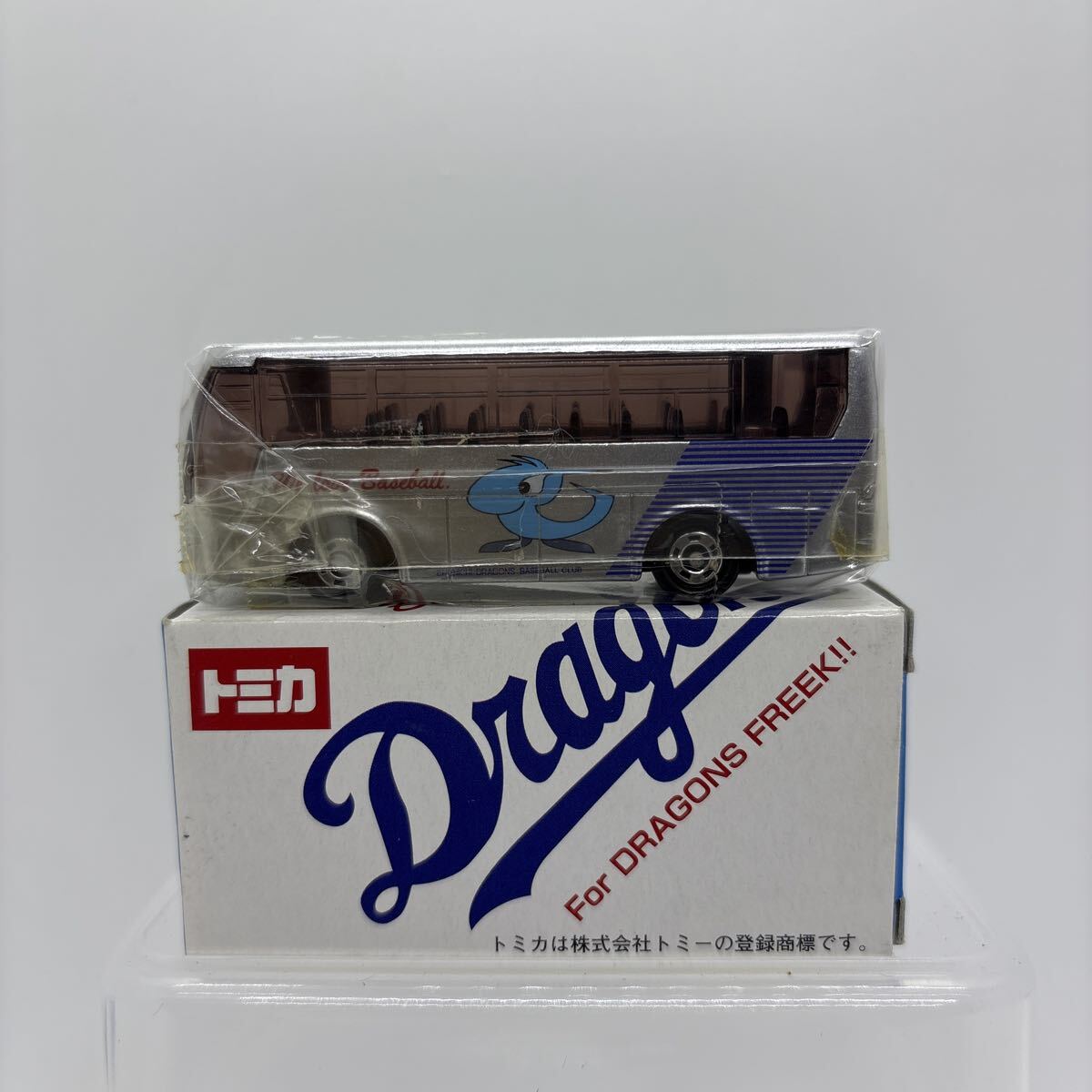 ミニカー 1/156 三菱FUSO エアロクィーン 中日ドラゴンズバス (シルバー×ブルー) 「トミカ No.1001」拍卖