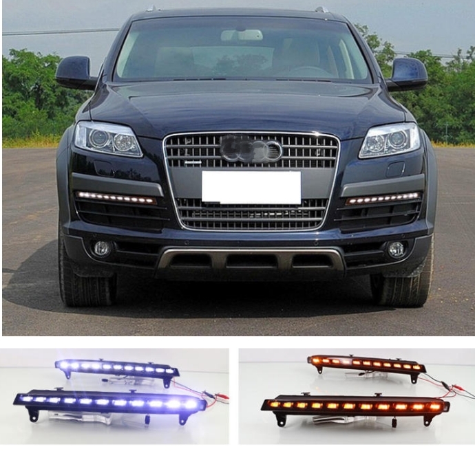 アウディ Q7 4L 前期 2005-2009年 フロントフォグランプ ディライト 外装カスタム サイド2P 拍卖