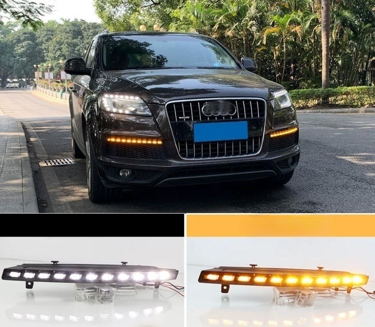 アウディ Q7 4L 後期 2009-2015年 フロントフォグランプ ディライト 外装カスタム サイド2P 拍卖