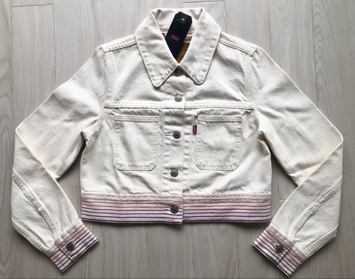 リーバイス ショートジャケット デニムジャケット ジージャン ホワイト 白色拍卖