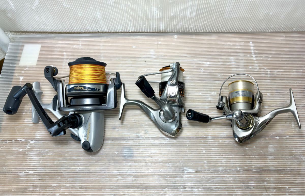 ★ 3点まとめて スピニングリール DAIWA POWER CAST-S 30T alpha tackle2000 Daiwa crest 2004 中古品拍卖
