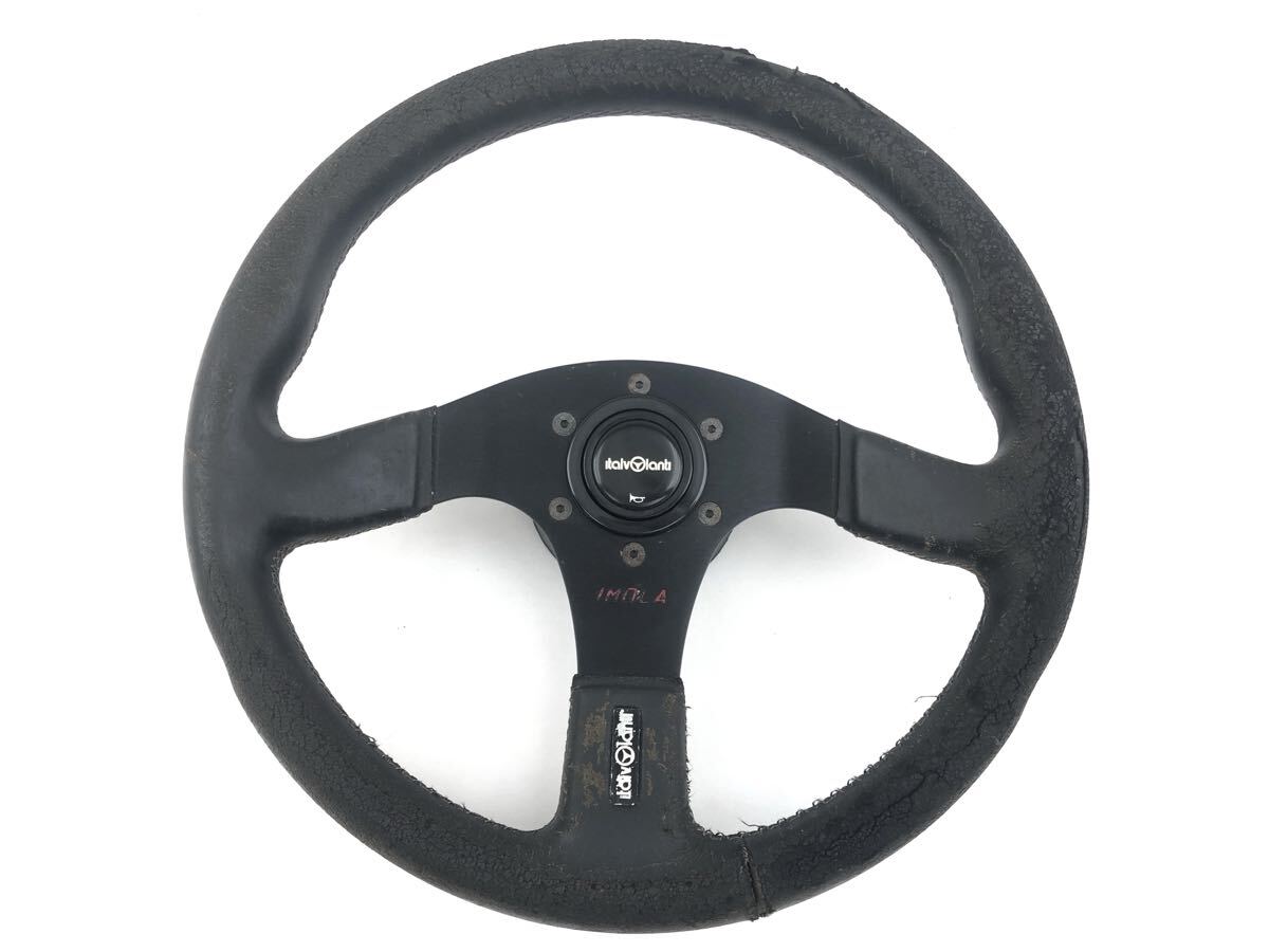 管w251042-26 Italvolanti イタルボランテ IMOLA ステアリング ハンドル 35パイ 約35cm 02-92 J イモラ (10)拍卖