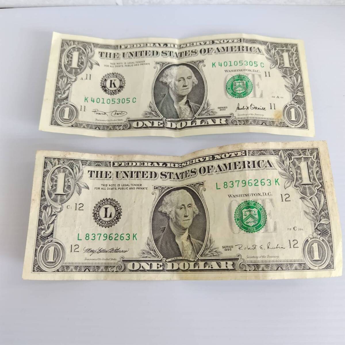 【TC1003】 アメリカ 1ドル札 2枚 まとめ コレクション 海外紙幣 外国 海外拍卖