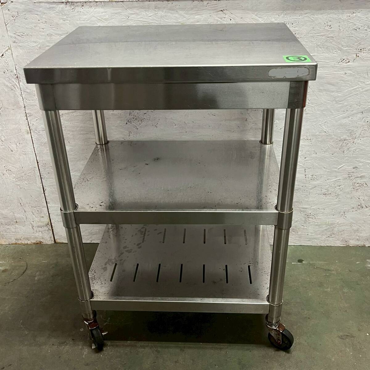 【tanico】 タニコー キャスター付き作業台 厨房 厨房機器 W600×D450×H850 飲食店 キッチン 業務用 店舗 店舗用品 すのこ付き ③ A0720YG拍卖