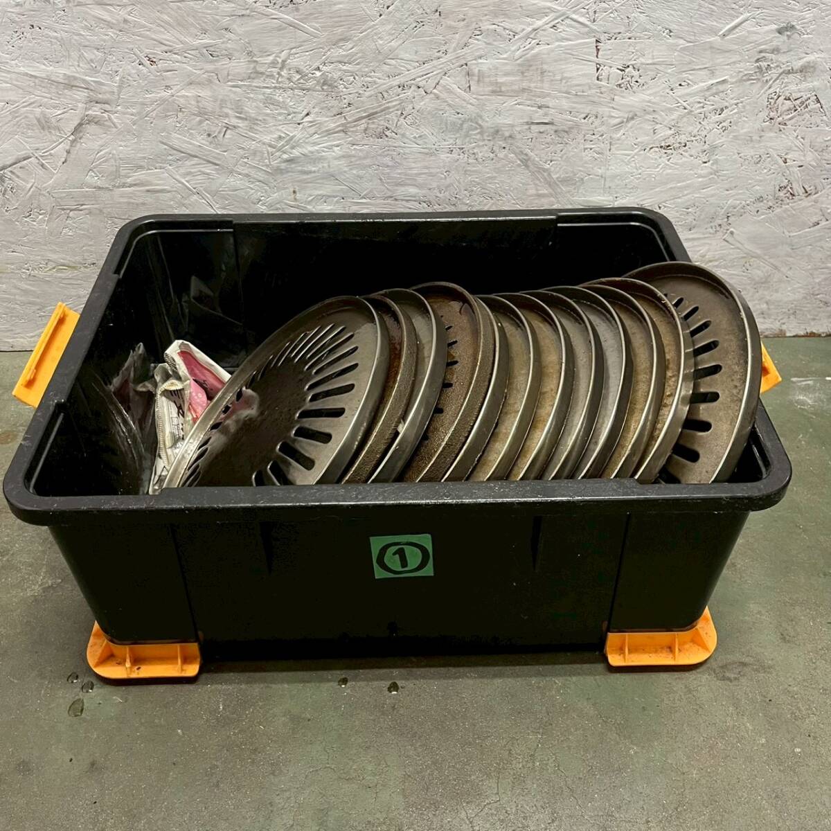 ロストル 12枚 セット まとめ まとめ売り 業務用 焼肉プレート 鉄板 網焼き グリルプレート 飲食 丸型 ① A0754YG拍卖