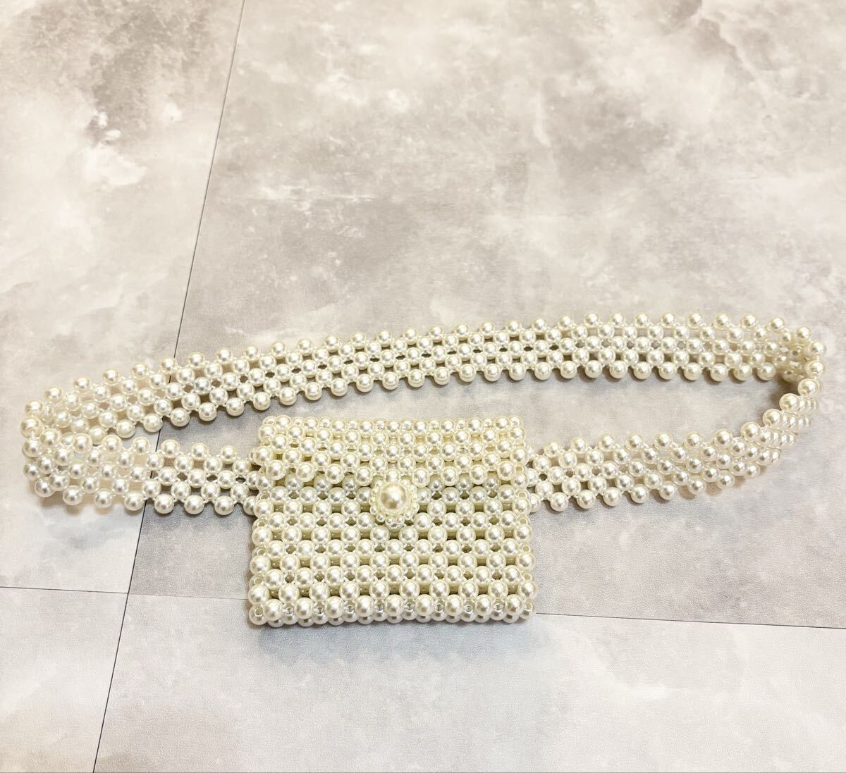 パールビーズ パーティーバッグベルト拍卖