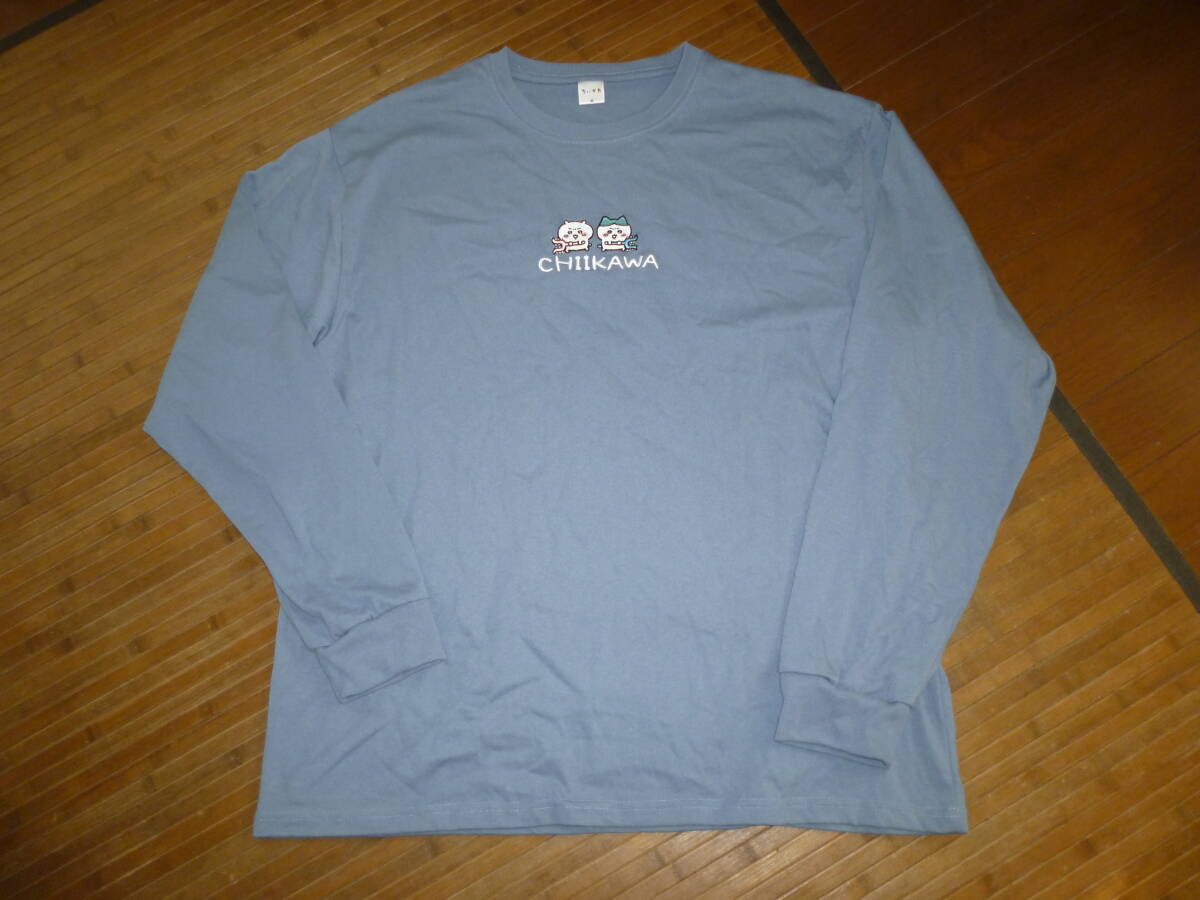 1036-68♂♀:ちいかわ 長袖トレーナー Size.3L 色.ブルーグレー拍卖