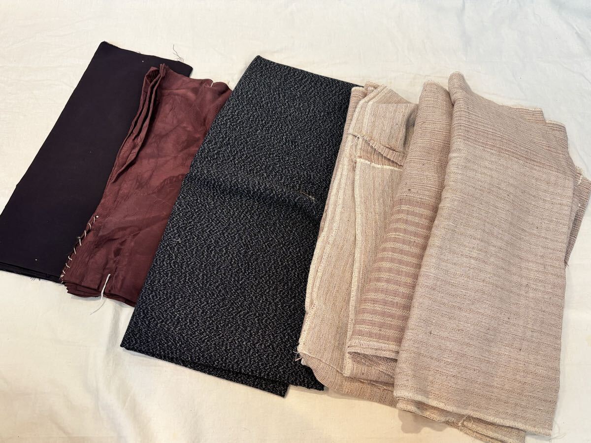生地 布地 古布 着物 リメイク 昭和レトロ きもの 4枚 リメイク素材 和服 和装拍卖
