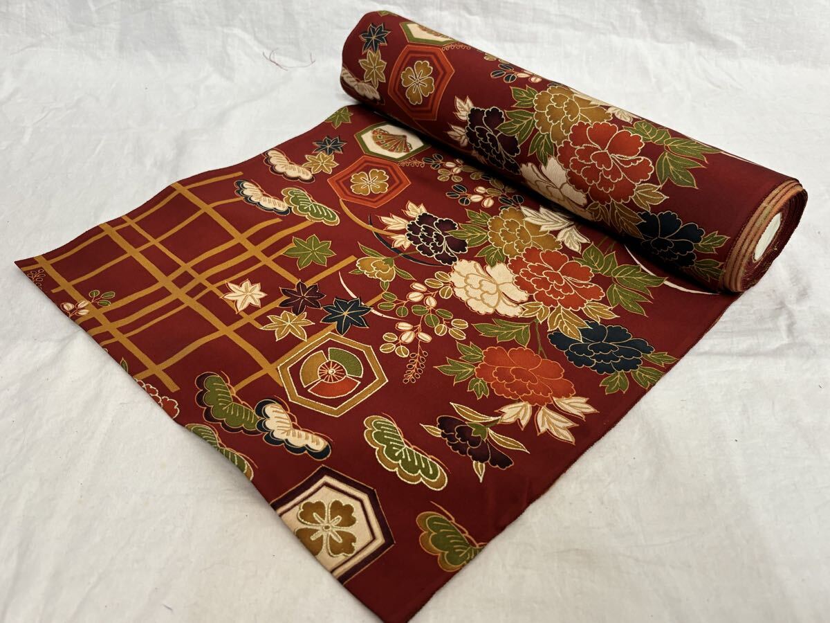 反物 着物 リメイク 和服 和装 1本 絹 昭和レトロ きもの たんもの 布地 生地 古布拍卖