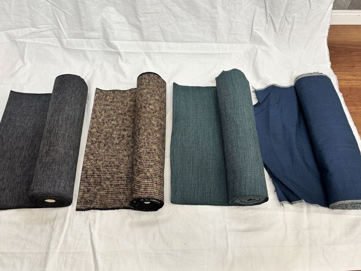 反物 4本 和服 和装 毛 織物 リメイク 昭和レトロ 着物 たんもの きもの拍卖