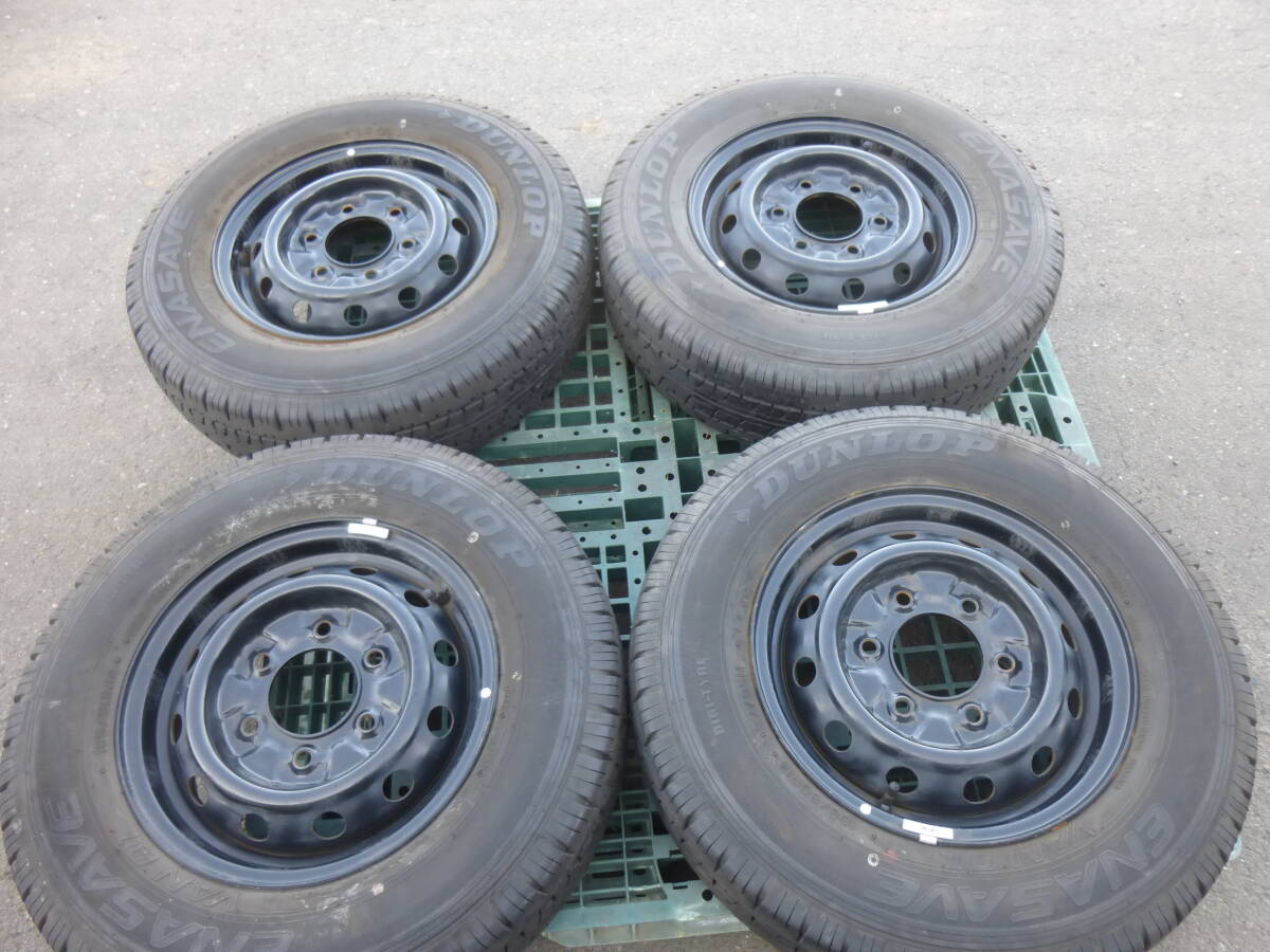 ヤマありタイヤ付 マツダボンゴ純正スチールホイール 鉄チン 14×5J +50 PCD139.7 4H ハブ径約93mm 4本 管:H-88拍卖