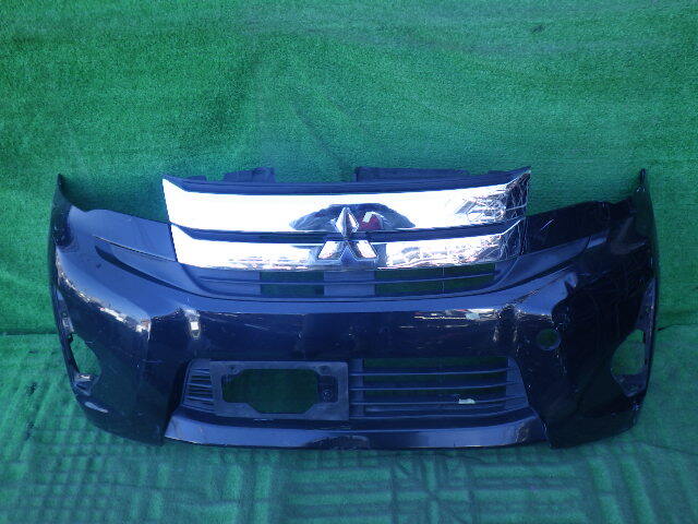 B11W 前期 eKカスタム 純正フロントバンパー おまけ ロア グリル付 三菱 黒 6400F603 拍卖