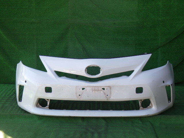 ZVW40W ZVW41W 前期 プリウスα 純正フロントバンパー アルファ 白 パール 52119-47240拍卖