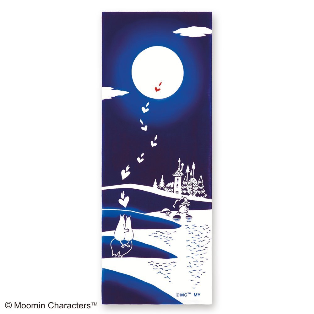 ムーミン 日本手ぬぐい ロマンス リトルミイ スナフキン ニョロ MOOMIN 注染 手拭い拍卖