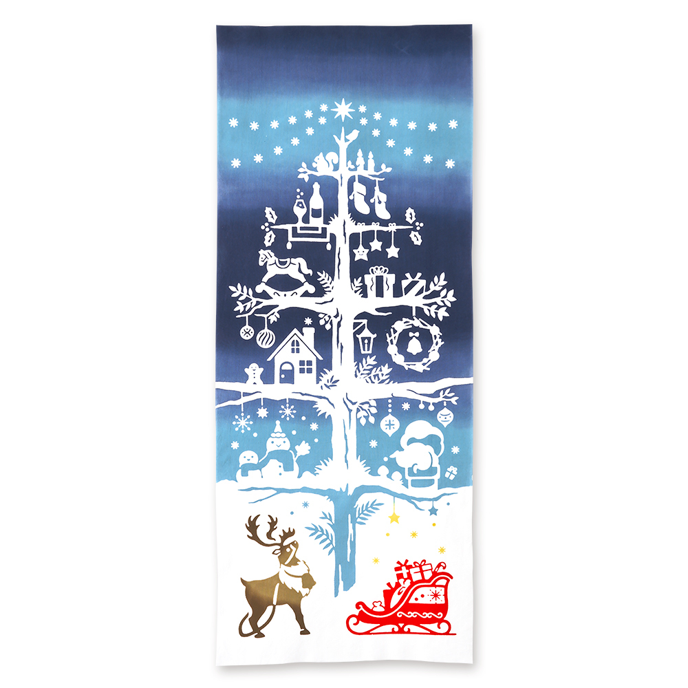 日本手ぬぐい kenema Holy night クリスマス 注染手ぬぐい おしゃれ 注染 手拭い拍卖