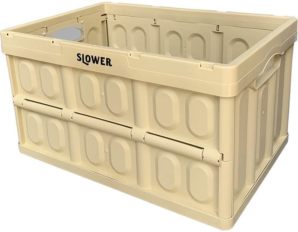 SLOWER 折りたたみ コンテナ ボックス サンド FOLDING CONTAINER Estoril L 45L アウトドア 収納拍卖