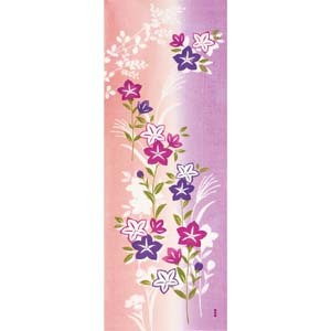 濱文様 絵手ぬぐい ききょう姫景色 秋 手拭い クリックポスト対応拍卖