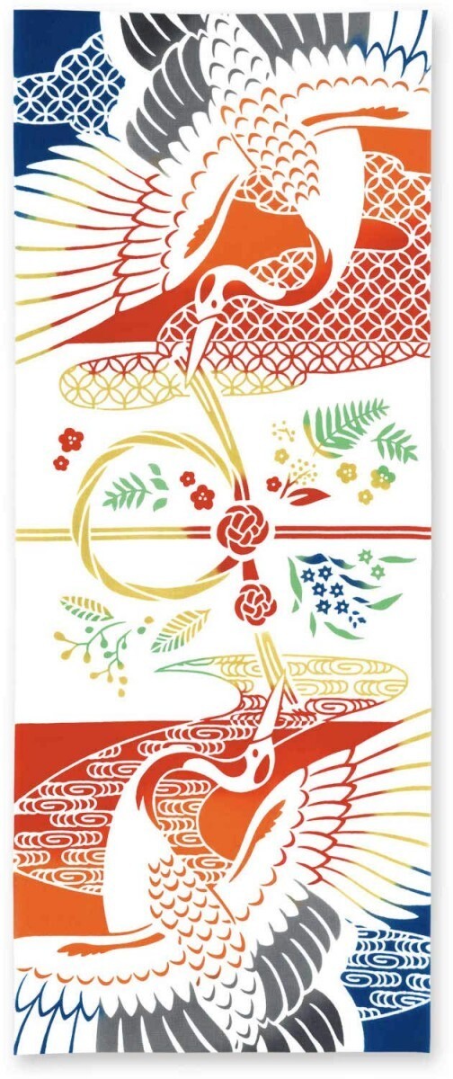 日本手ぬぐい 和柄 おしゃれ 吉祥鶴結び kenema 注染 手拭い クリックポスト対応拍卖