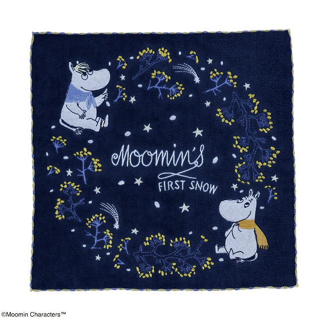 ムーミン ミニハンカチ ファーストスノーリース ミニタオル 抗菌防臭加工 MOOMIN 25×25cm ハンドタオル拍卖