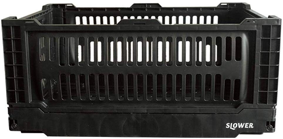 SLOWER 折りたたみ コンテナ ボックス ブラック FOLDING CONTAINER Bask L 17L アウトドア 収納拍卖