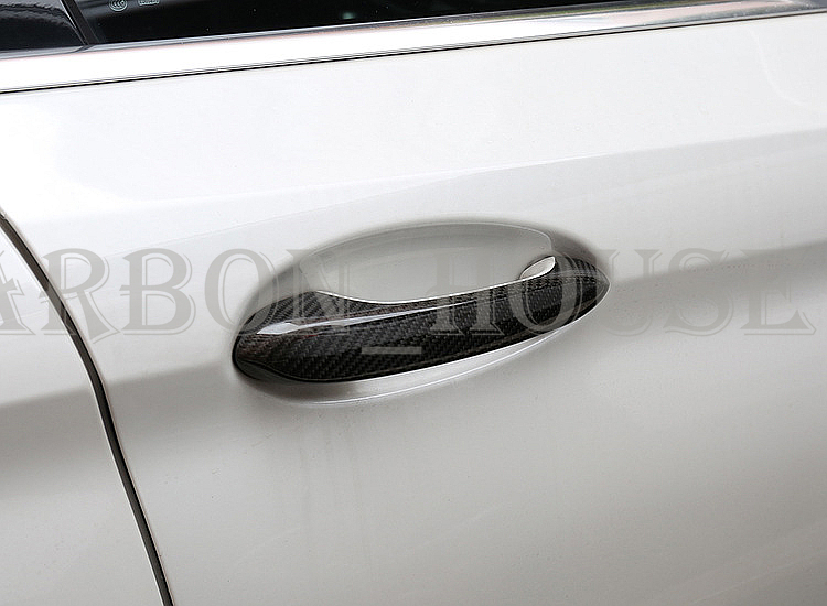 ★BMW G80 M3 ドライカーボン ルック ドアハンドル カバー 4PCS 《貼付タイプ》 ☆.拍卖