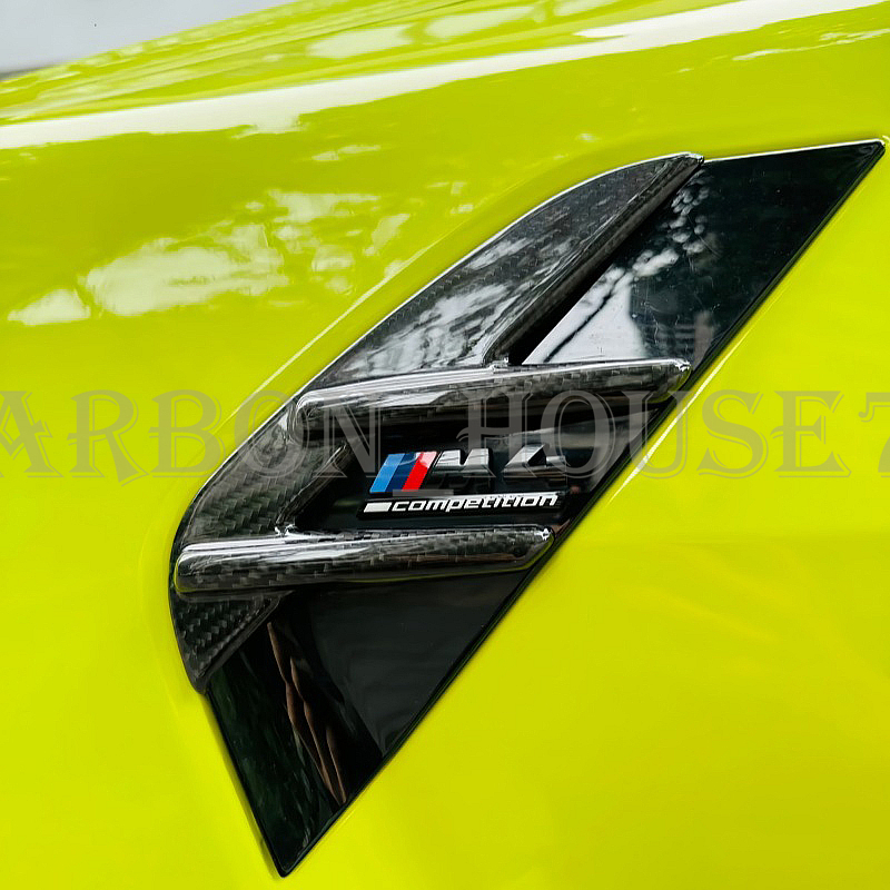 ★BMW G80 M3 G82 G83 M4 ドライカーボン サイド エア口 フェンダーパネルカバー 2PCS 《左右ワンセット》 《貼付タイプ》 2021-現行☆.拍卖