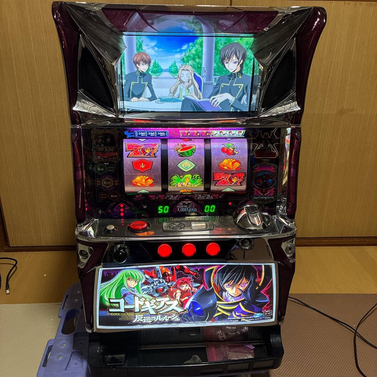 コードギアス 反逆のルルーシュZF パチスロ実機 白ロム基盤 コイン不要機 オートプレイ機能付き拍卖