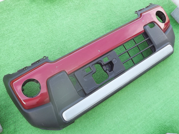 ☆ガーニッシュ付,送料安,レッド★ハスラーMR52S/MR92Sフロントバンパー★フレアクロスオーバーMS52S/MS92S,上アッパー下ロア,モール赤Re:P拍卖