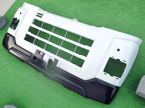 ☆微損,送料安,ホワイトパール&ブラックパール★アトレーS700V/S710Vフロントバンパー上下ハイゼットカーゴ上ハイゼット下カーゴ白バンRe:P拍卖