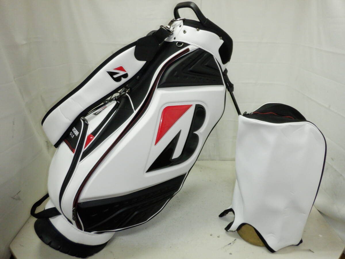 BRIDGESTONE★ブリヂストン★9.0型★中古★極美品★プロモデル スタンド(BK×WH)ゴルフ キャディバック拍卖
