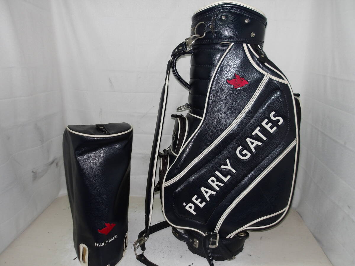 PEARLY GATES★パーリーゲイツ★9.0型★3点式★完売品★中古★良品★カート(NV)ゴルフ キャディバック拍卖