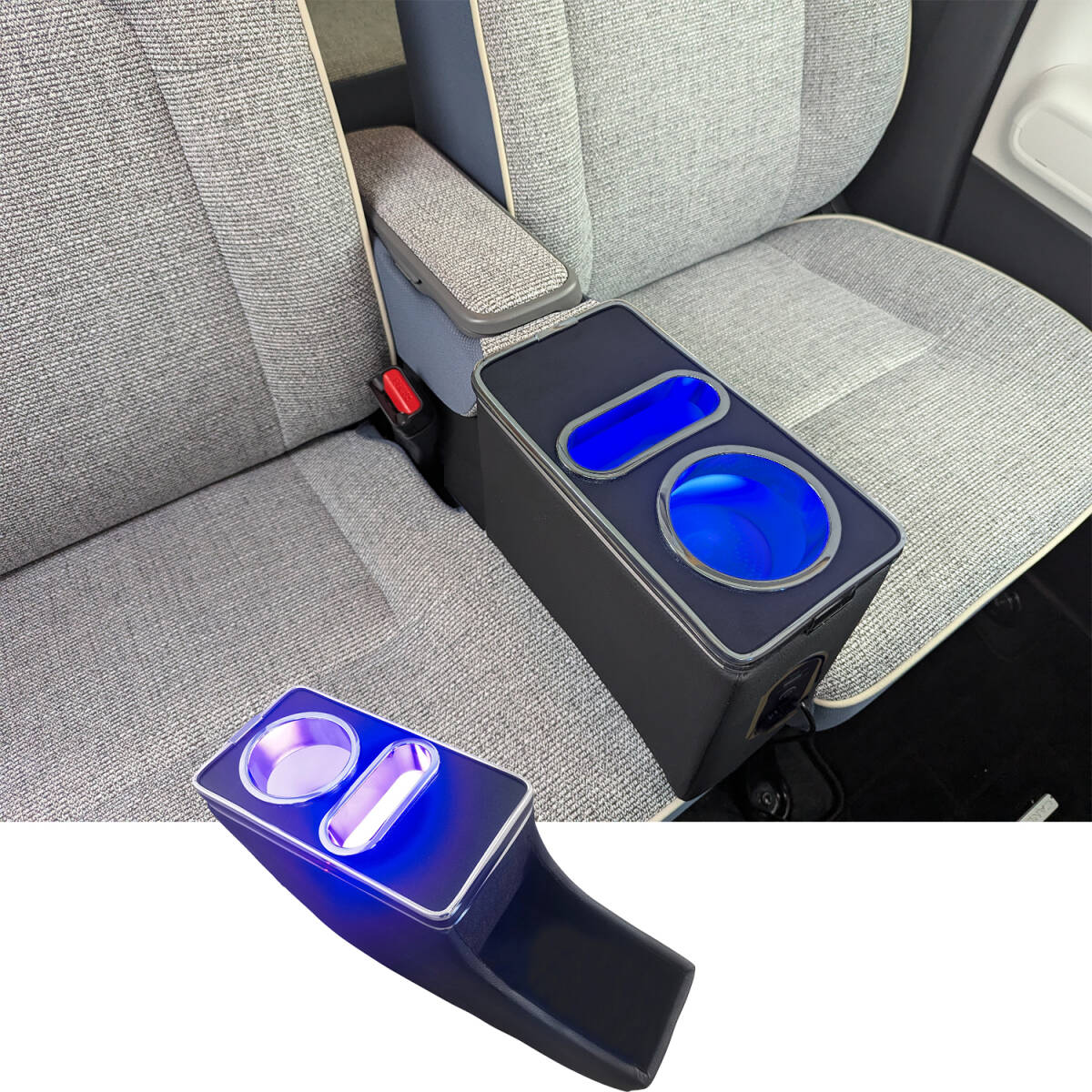 【Buy it】三菱 デリカミニ B3系 専用設計 コンソールボックス ドリンクホルダー 急速充電USBポート(Type-C/QC3.0)商品コード021拍卖