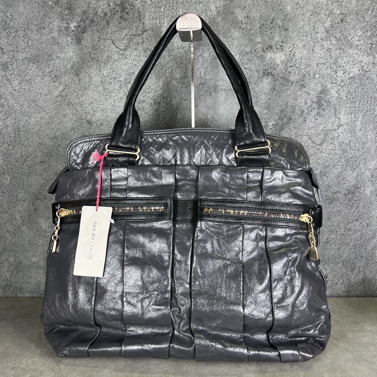 See by Chloe シーバイクロエ ハンドバッグ グレー レザー JA85拍卖