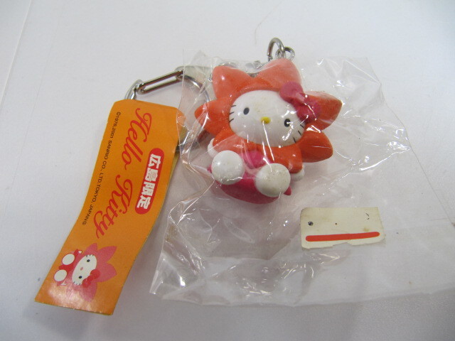 T-489◇【未使用】サンリオ ハローキティ キティちゃん ご当地キーホルダー 広島限定 もみじ饅頭バージョン レトロ拍卖