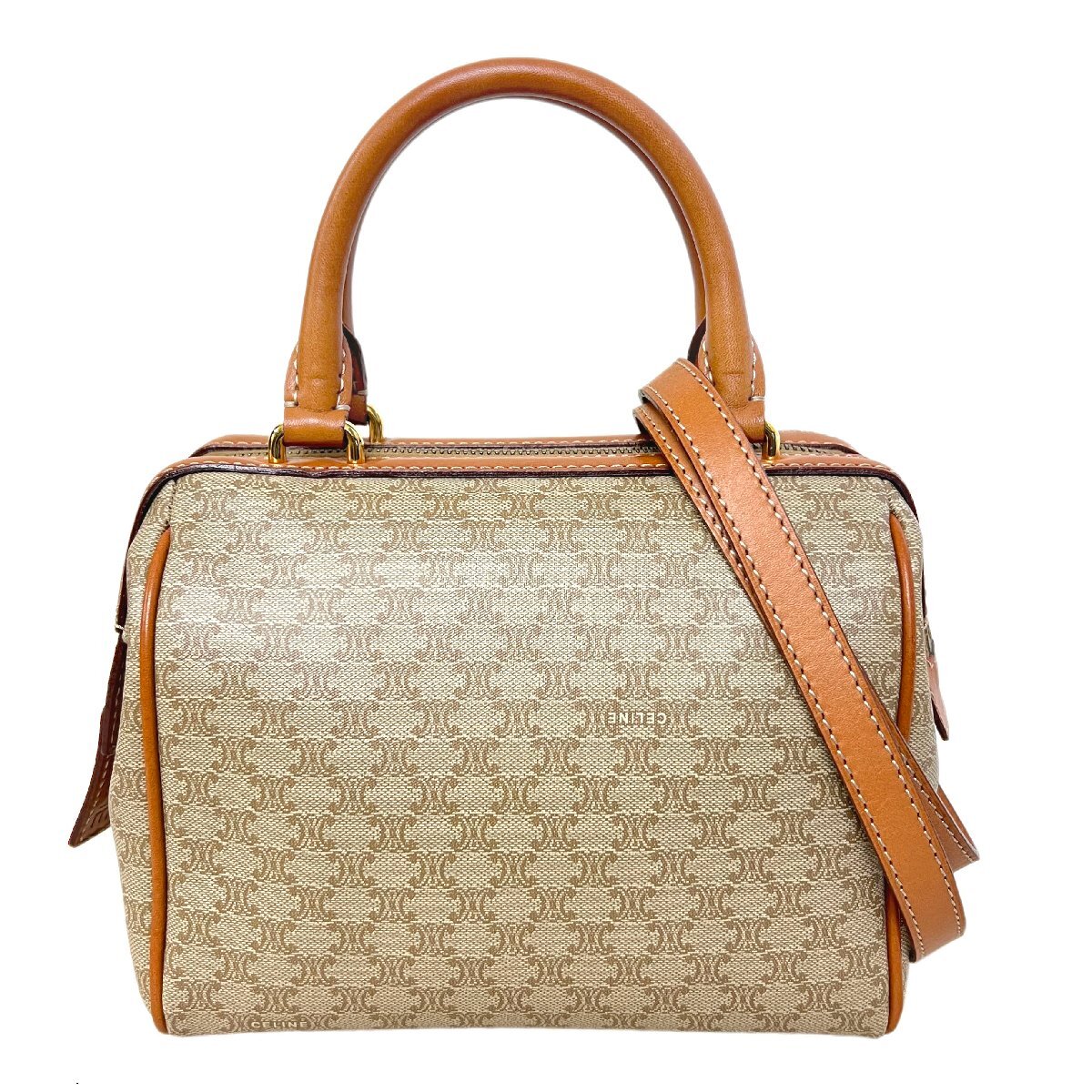 CELINE セリーヌ バッグ ミニボストン トリオンフ M94 2WAY ヴィンテージ マカダム スモール ショルダー レア 希少 拍卖