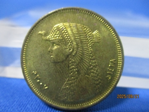 エジプト 50ピアストル硬貨☆2007年/クレオパトラ/外国古銭/アラブ古銭/e1006-3拍卖