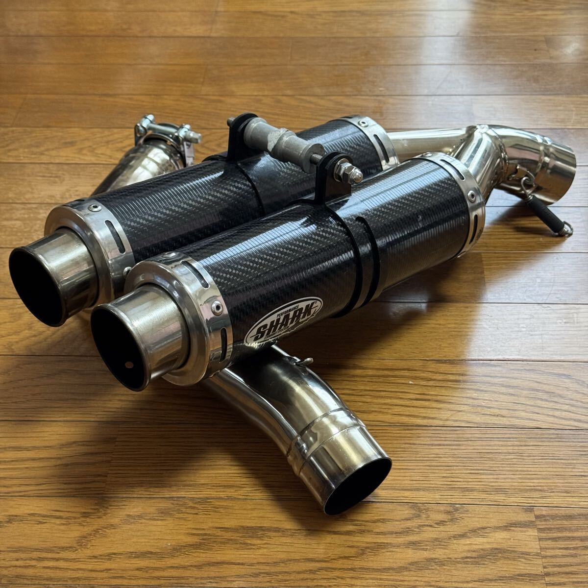 【希少】PC37 CBR600RR SHARK Track 1000 05-06 後期 スリップオン デュアル 中古品 車検非対応/競技用拍卖