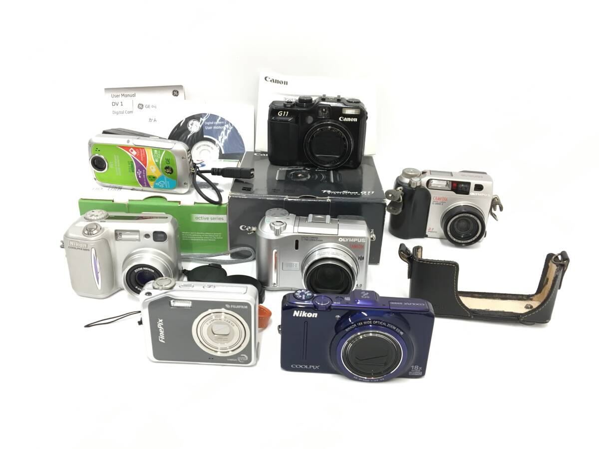 ☆ コンパクトデジタルカメラ まとめ 2 ☆ Canon G11 + Nikon COOLPIX S9300 + FUJIFILM V10 他 4台 キャノン ニコン フジフィルム拍卖