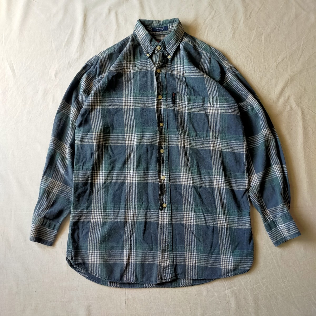 古着 チャップス ラルフローレン 長袖シャツ ライトフランネル 90s拍卖