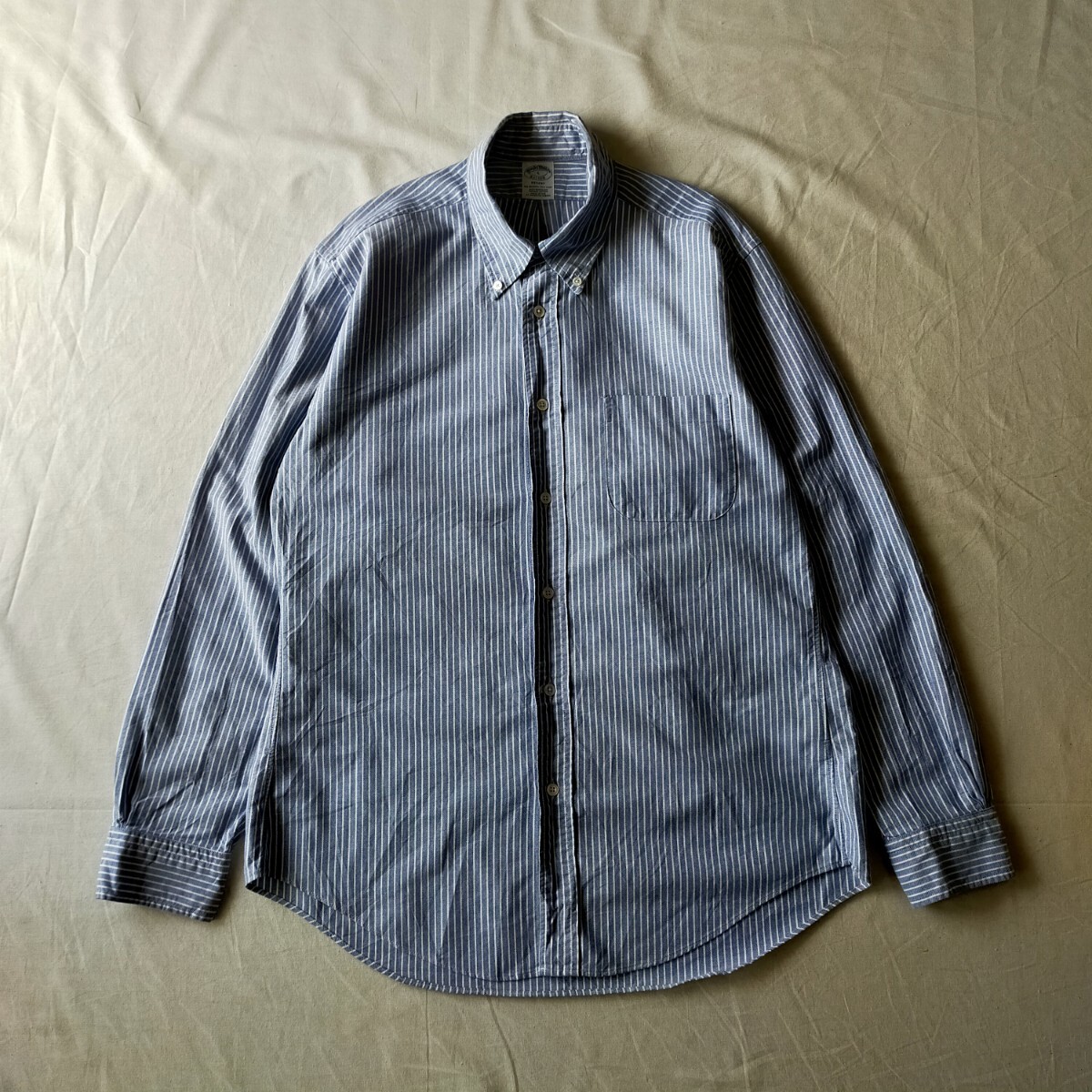 古着 ブルックスブラザーズ 長袖シャツ ボタンダウン ストライプシャツ アメリカ製拍卖