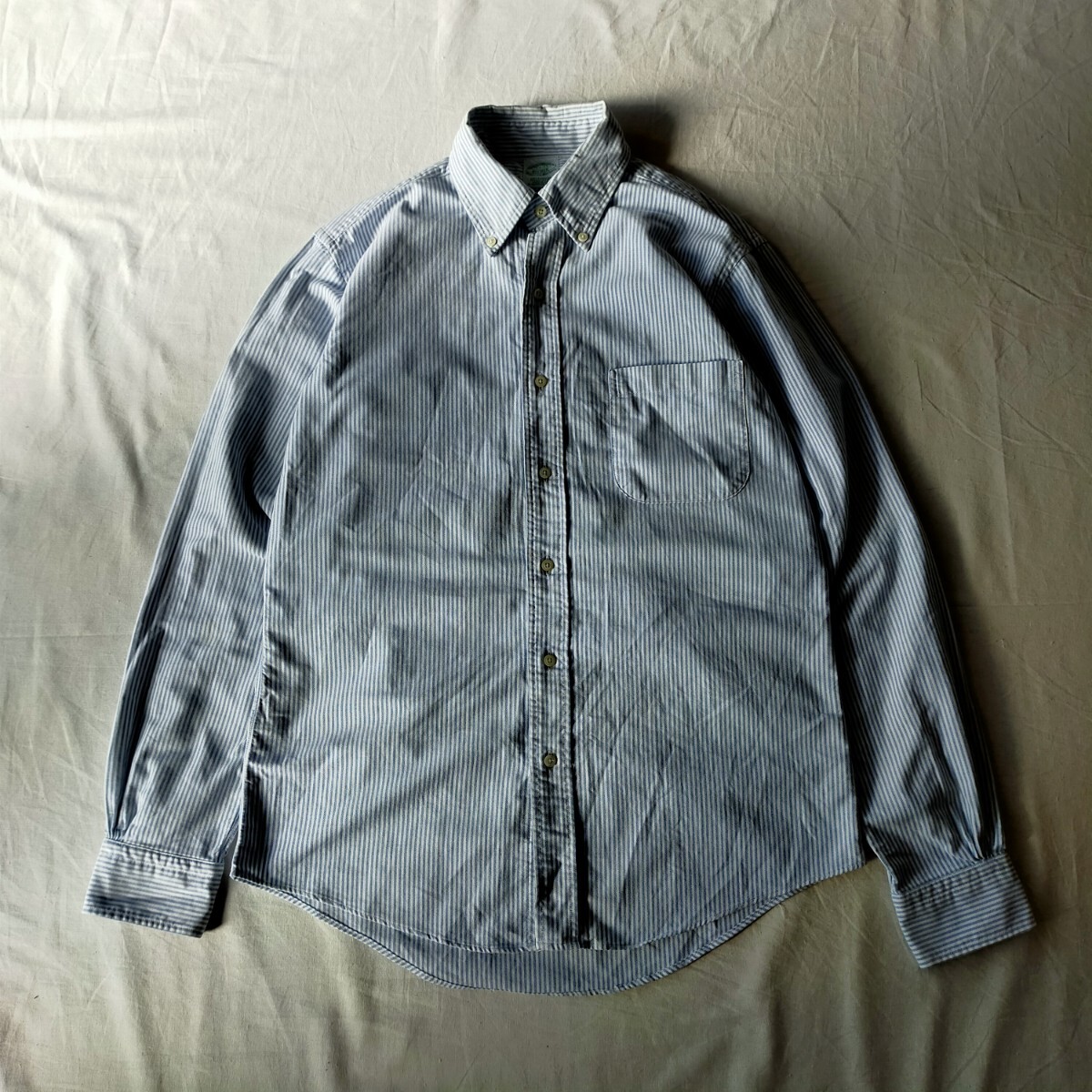 古着 ブルックスブラザーズ 長袖シャツ ボタンダウン ストライプ アメリカ製拍卖