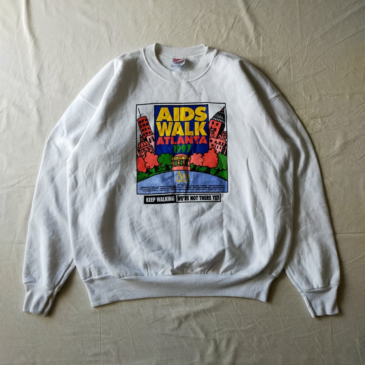 古着 Hanes スウェット aids walk 90s拍卖